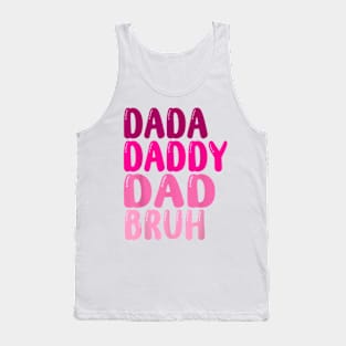 Funny Father's Day Dada Daddy Dad Bruh women 2023 Tank Top